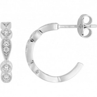 BOUCLES D'OREILLES EN ARGENT ET OXYDES