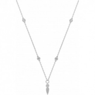 COLLIER EN ARGENT ET OXYDES DE ZIRCONIUM