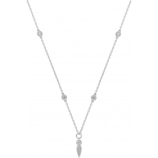 COLLIER EN ARGENT ET OXYDES DE ZIRCONIUM