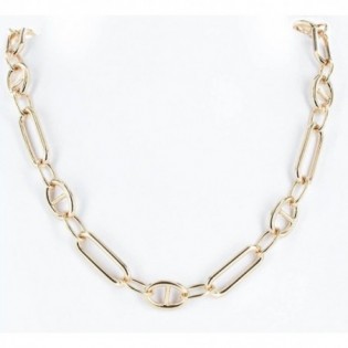 COLLIER EN PLAQUE OR