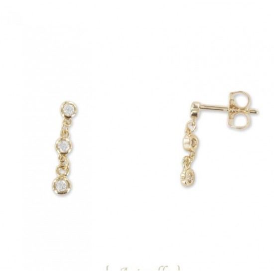 BOUCLES D'OREILLES EN PLAQUE OR