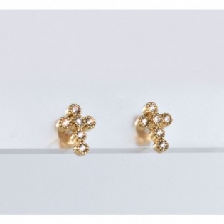 BOUCLES D'OREILLES EN PLAQUE OR