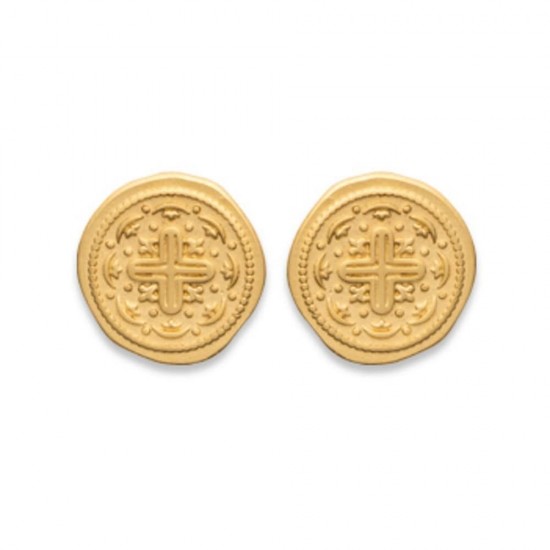 BOUCLES D'OREILLES EN PLAQUE OR