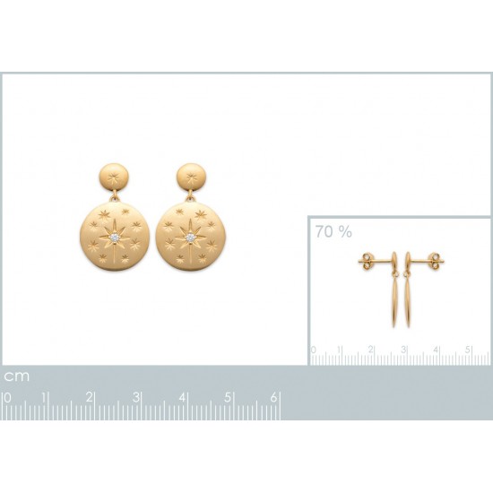 BOUCLES D'OREILLES EN PLAQUE OR