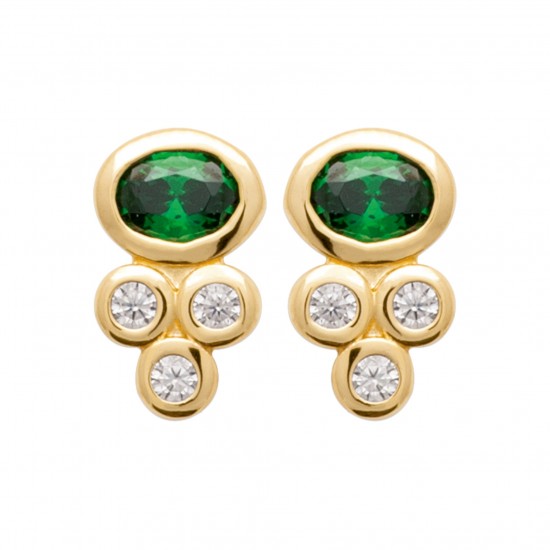 BOUCLES D'OREILLES EN PLAQUE OR