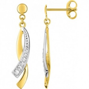 BOUCLES D'OREILLES EN OR ET OXYDES