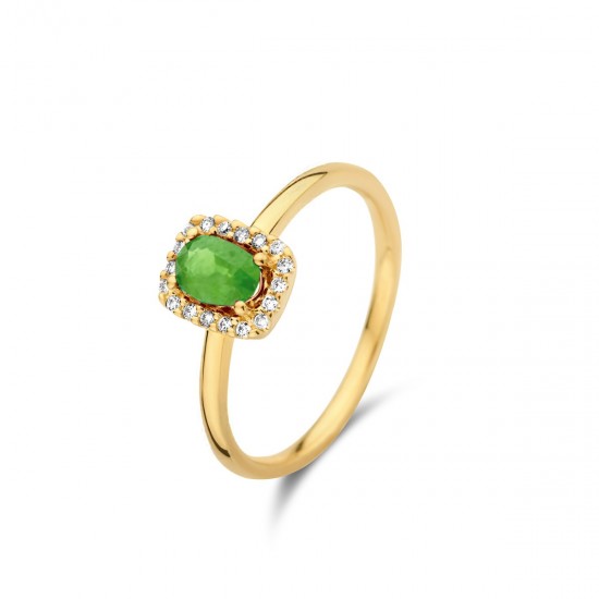 BAGUE EMERAUDE DIAMANTS