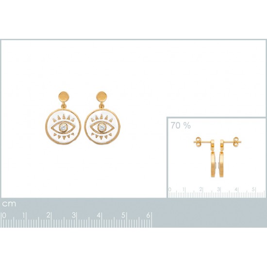 BOUCLES D'OREILLES EN PLAQUE OR