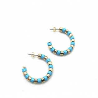 BOUCLES D'OREILLES BLEU CIEL