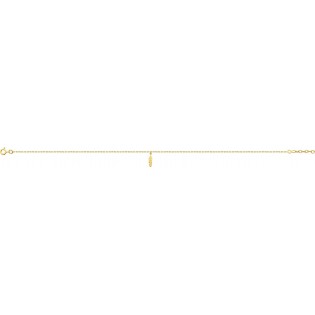 CHAINE CHEVILLE PLAQUE OR