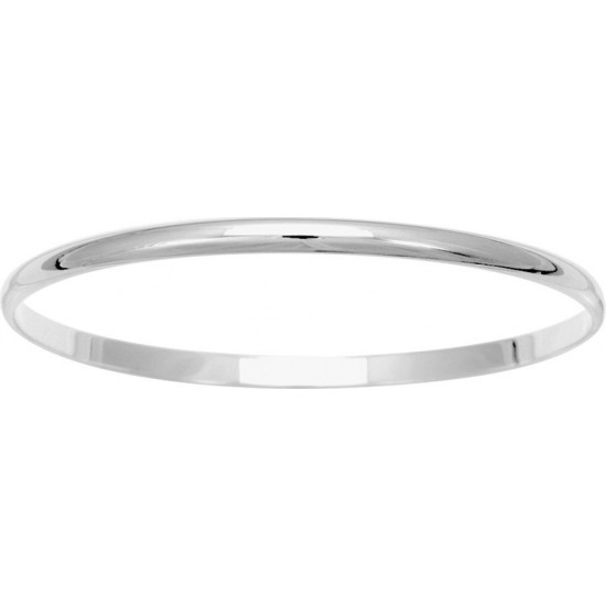 Bracelet jonc rigide en argent 925/000. Fil 1/2 jonc