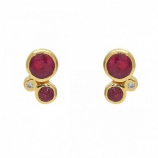 BOUCLES D'OREILLES PUCES EN PLAQUE OR