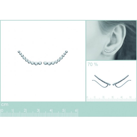 Contours d'oreilles argent et oxydes