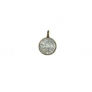 PENDENTIF PLAQUE OR ET NACRE